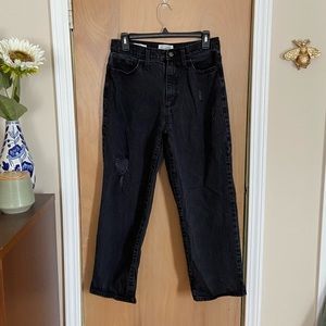 Universal Thread distressed black high waisted vintage straight jeans
